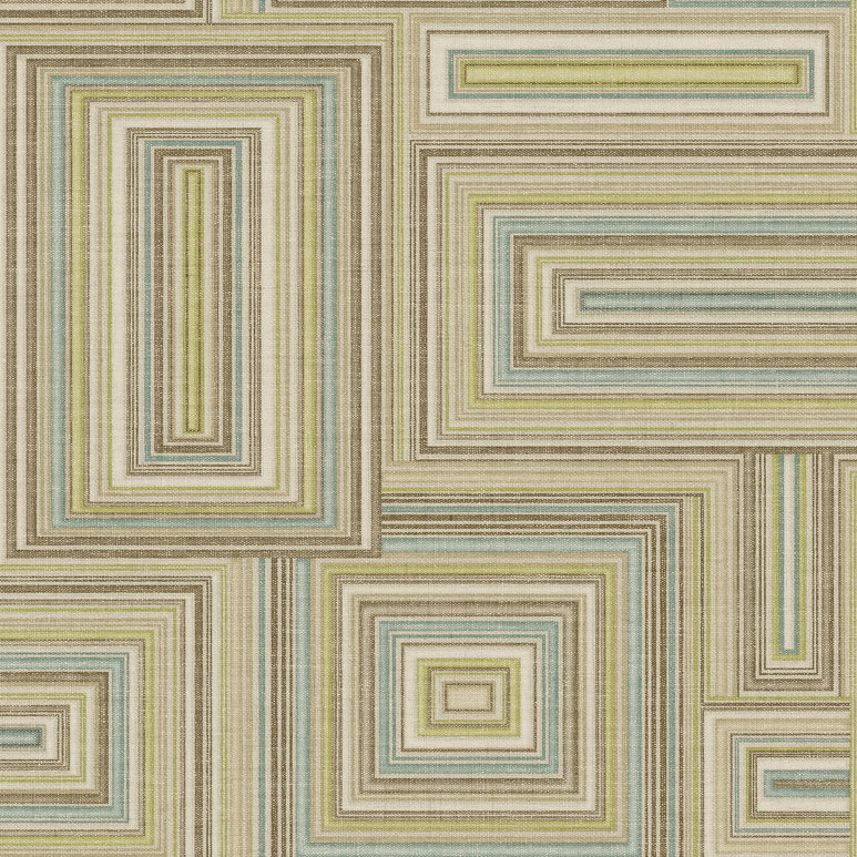 Seabrook Designs Attersee Squares Lime Green &amp; Oat Wallpaper