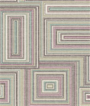 Seabrook Designs Attersee Squares Purple Haze & Charcoal Wallpaper