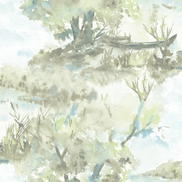 Seabrook Designs Attersee Baby Blue & Greige Wallpaper
