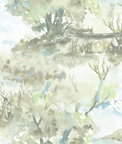 Seabrook Designs Attersee Baby Blue & Greige Wallpaper