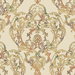 Seabrook Designs Roxen Damask Amber & Gold Wallpaper