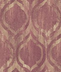 Seabrook Designs Old Danube Ogee Wine & Gold Wallpaper