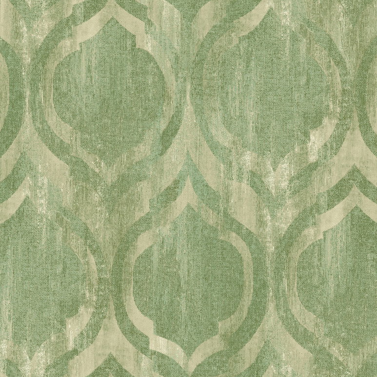 Seabrook Designs Old Danube Ogee Olive &amp; Gold Wallpaper