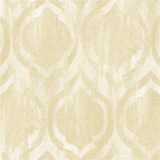 Seabrook Designs Old Danube Ogee Gold &amp; Off-White Wallpaper