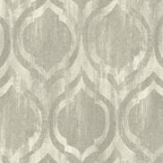 Seabrook Designs Old Danube Ogee Gray & Off-White Wallpaper