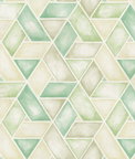 Seabrook Designs Kentmere Geo Mint & Off-White Wallpaper