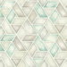 Seabrook Designs Kentmere Geo Teal & Gray Wallpaper