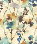 Seabrook Designs Faravel Cerulean & Brass Wallpaper
