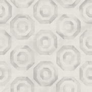 Seabrook Designs Faravel Geo Light Gray & Off-White Wallpaper
