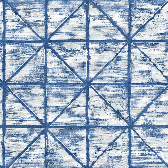 Seabrook Designs Ness Blue &amp; White Wallpaper