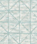 Seabrook Designs Ness Teal & White Wallpaper