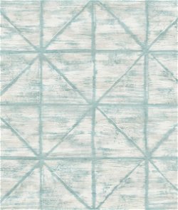 Seabrook Designs Ness Teal & White Wallpaper