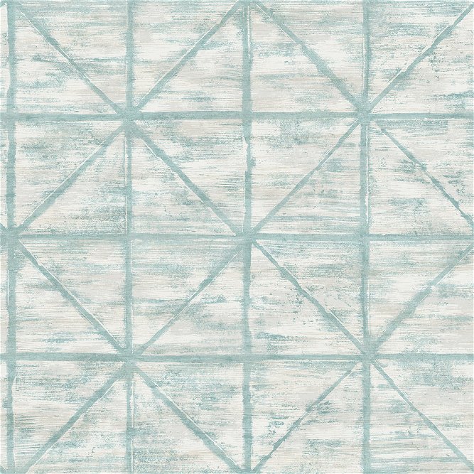 Seabrook Designs Ness Teal &amp; White Wallpaper
