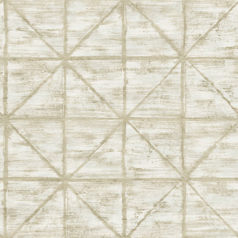 Seabrook Designs Ness Light Greige &amp; Off-White Wallpaper