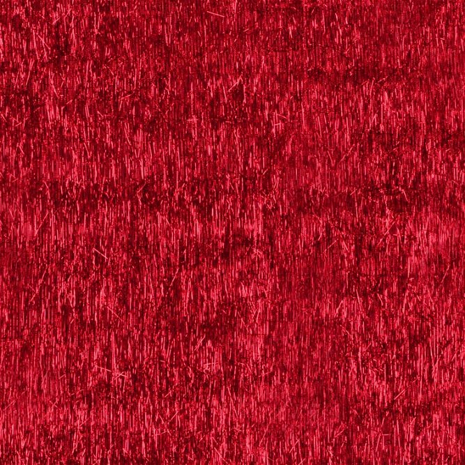 Red Long Metallic Eyelash Fabric