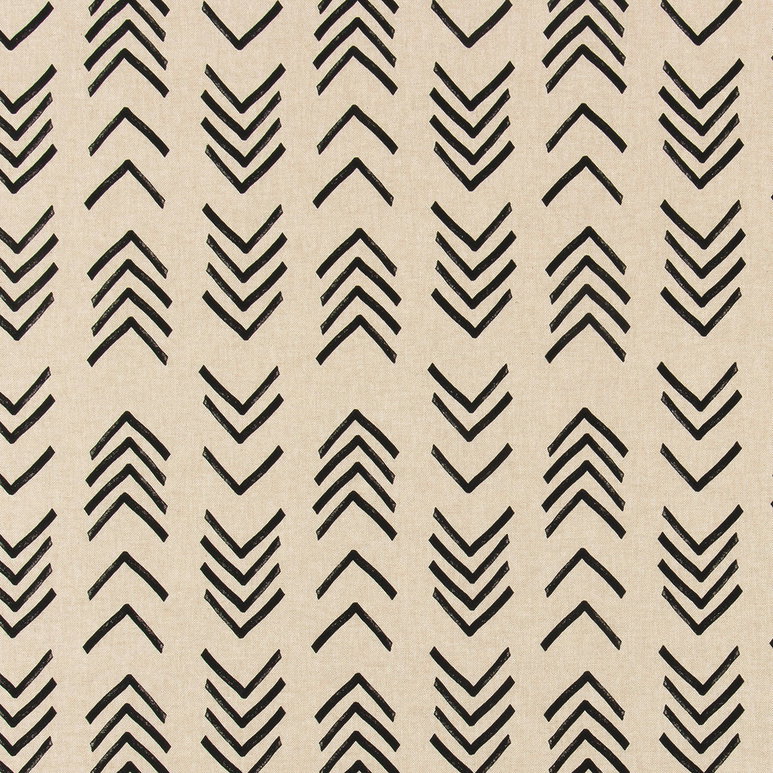 Premier Prints Mud Cloth Black Linen Fabric
