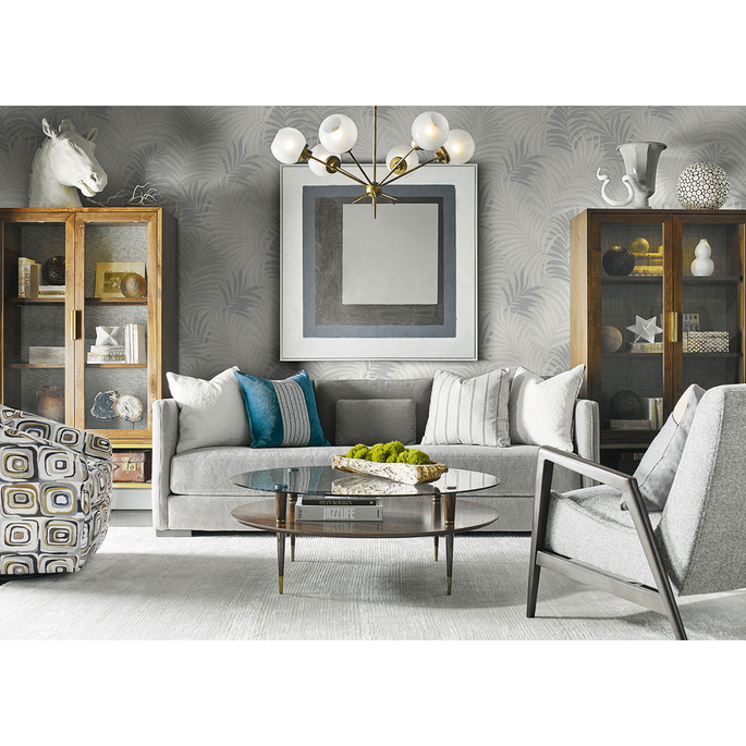 Lillian August Via Palma Cove Gray &amp; Winter Fog Wallpaper image 2 of 2