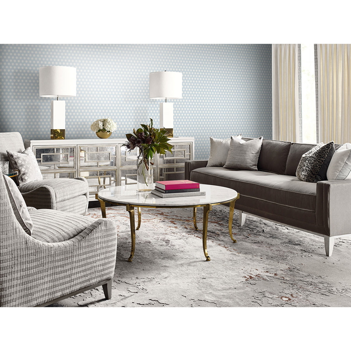 Lillian August Cabana Wicker Carolina Blue &amp; Eggshell Wallpaper image 2 of 2