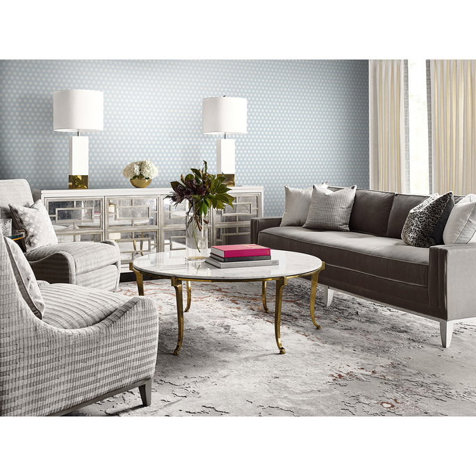 Lillian August Cabana Wicker Carolina Blue &amp; Eggshell Wallpaper image 2 of 2