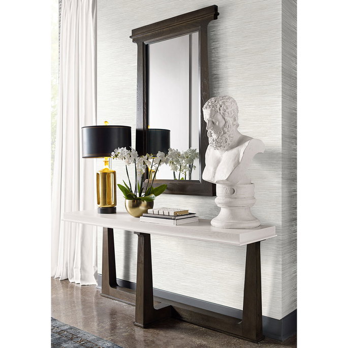 Lillian August Osprey Faux Grasscloth Eggshell &amp; Silver Wallpaper image 2 of 2