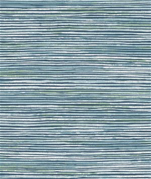 Lillian August Osprey Faux Grasscloth Midnight Blue/Spearmint/Ice Wallpaper