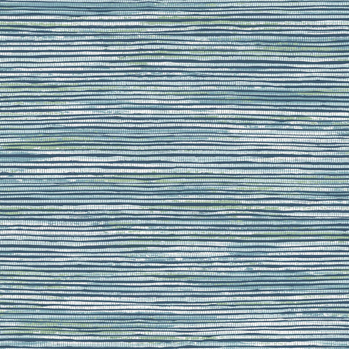 Lillian August Osprey Faux Grasscloth Midnight Blue/Spearmint/Ice Wallpaper image 1 of 2