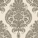Lillian August Antigua Damask Charcoal &amp; Ivory Wallpaper thumbnail image 1 of 2