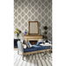 Lillian August Antigua Damask Charcoal &amp; Ivory Wallpaper thumbnail image 2 of 2