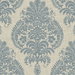 Lillian August Antigua Damask Air Force Blue & Alabaster Wallpaper