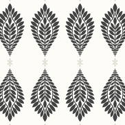 Lillian August Mirasol Palm Frond Ebony & Eggshell Wallpaper