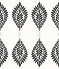 Lillian August Mirasol Palm Frond Ebony & Eggshell Wallpaper
