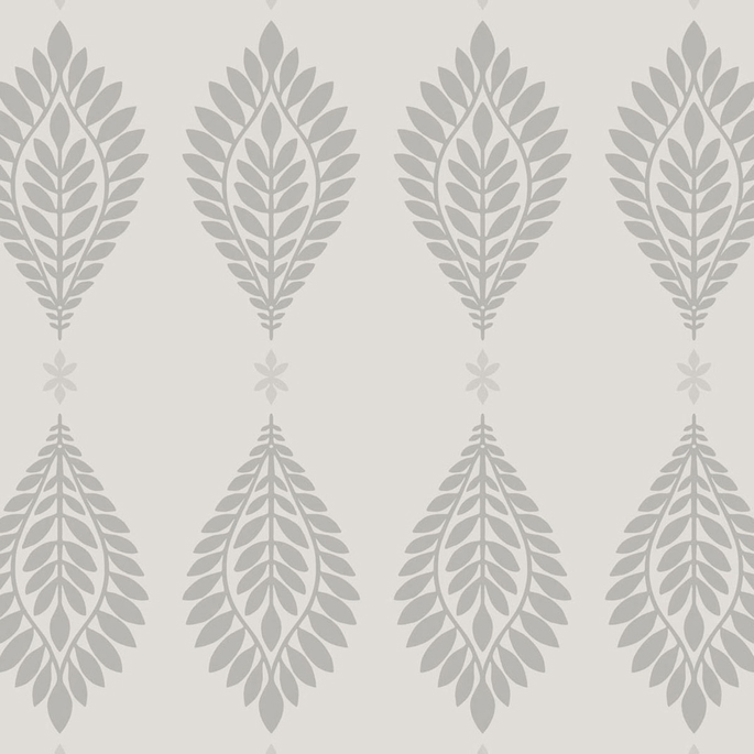 Lillian August Mirasol Palm Frond Cove Gray Wallpaper image 1 of 2
