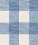 Lillian August Rugby Gingham Coastal Blue & Ivory Wallpaper