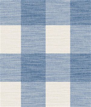 Lillian August Rugby Gingham Coastal Blue & Ivory Wallpaper