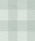 Lillian August Rugby Gingham Sea Glass Wallpaper
