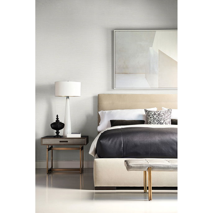 Lillian August Faux Linen Weave Winter Fog Wallpaper image 2 of 2