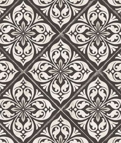 Lillian August Plumosa Tile Ebony & Silver Wallpaper
