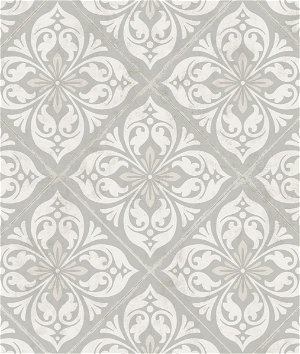 Lillian August Plumosa Tile Cove Gray & Silver Wallpaper