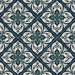 Lillian August Plumosa Tile Midnight Blue & Spearmint Wallpaper