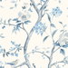 Lillian August Southport Floral Trail Eggshell & Blue Shale Wallpaper