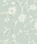 Lillian August Southport Floral Trail Sea Glass & Ivory Wallpaper