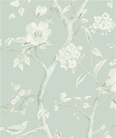 Lillian August Southport Floral Trail Sea Glass & Ivory Wallpaper