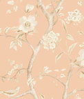 Lillian August Southport Floral Trail Soft Melon & Arrowroot Wallpaper