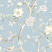Lillian August Southport Floral Trail Sky Blue & Arrowroot Wallpaper