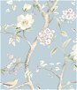 Lillian August Southport Floral Trail Sky Blue & Arrowroot Wallpaper