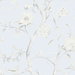 Lillian August Southport Floral Trail Blue Frost & Cove Gray Wallpaper