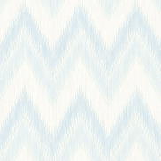 Lillian August Regent Flamestitch Stringcloth Blue Frost & Eggshell Wallpaper