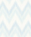 Lillian August Regent Flamestitch Stringcloth Blue Frost & Eggshell Wallpaper
