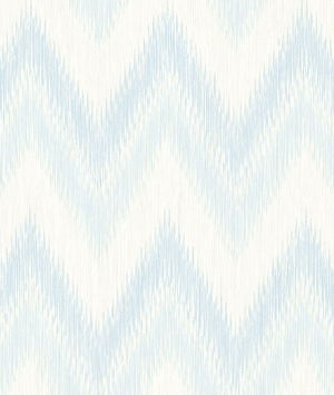 Lillian August Linen Check Blue Frost & Bone White Wallpaper