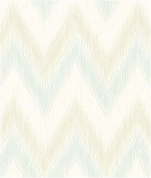 Lillian August Regent Flamestitch Stringcloth Sea Glass & Eggshell Wallpaper